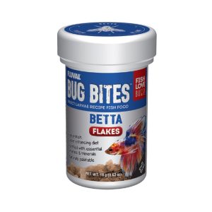 Fluval Bug Bites Flakes are designed to cater to the natural feeding preferences of fish, particularly focusing on insect-based nutrition. The inclusion of Black Soldier Fly larvae as the primary ingredient is noteworthy, as it mirrors the diet of many fish species, including Bettas, in their natural habitat. Bettas, in the wild, primarily consume insects and larvae, so a diet that replicates this can contribute to their overall health and well-being. Additionally, the formulation of these flakes includes a variety of vitamins, minerals, and other trace nutrients that are essential for the health and vitality of fish. Providing a balanced and nutritious diet is crucial for supporting fish growth, immune function, and overall vitality. It's important for fish owners to consider the natural dietary preferences of their pets when selecting fish food. Offering a diet that closely resembles what fish would eat in the wild can contribute to their overall health and happiness. Remember to monitor your Betta's feeding habits and adjust the amount accordingly to prevent overfeeding, which can lead to health issues. This formula is also fortified with krill and shrimp for superior palatability and color enhancement.