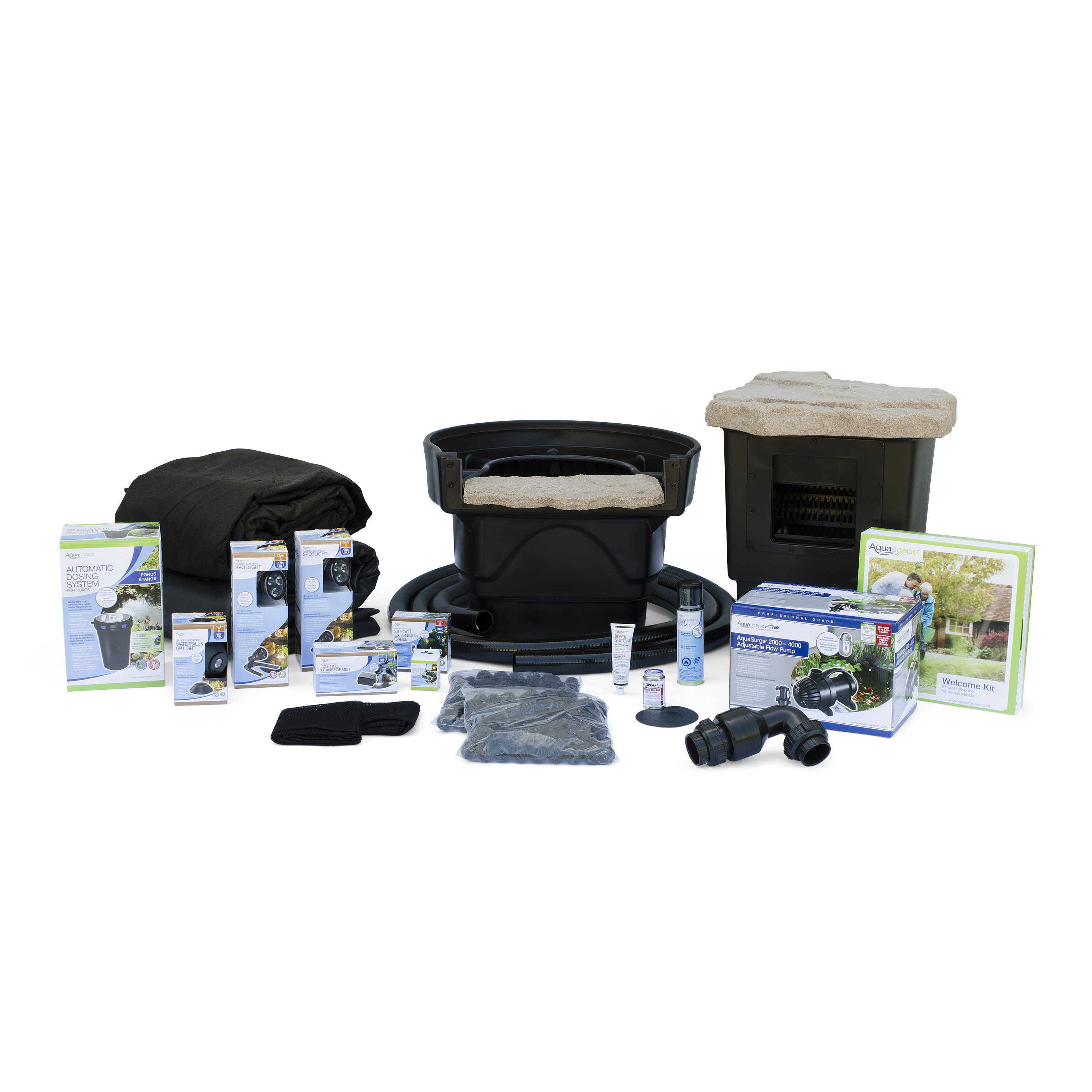 Medium Pond Kit 11 x 16 with AquaSurge 2000-4000 Pond Pump