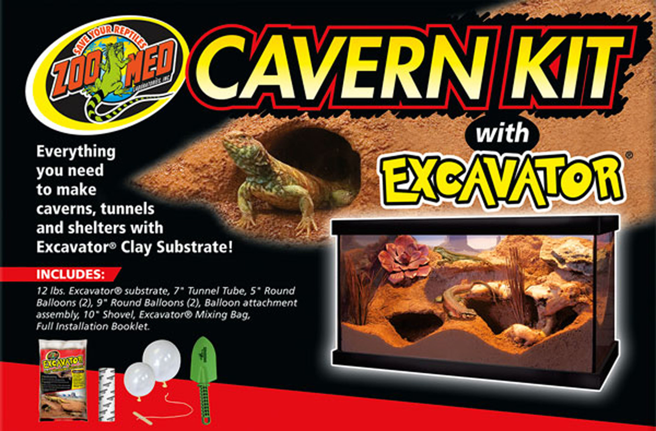 Zoo Med Cavern Kit with Excavator